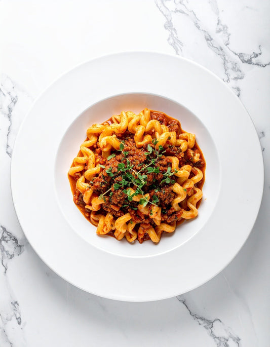 Recipe: Scilatelle with Goat Ragù + Plant Based Alternative