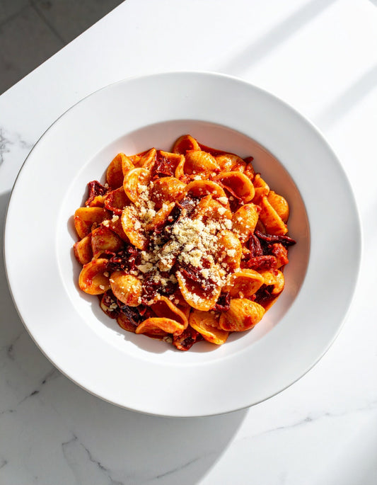 Recipe: Strascinati con Peperoni Cruschi e Mollica di Pane